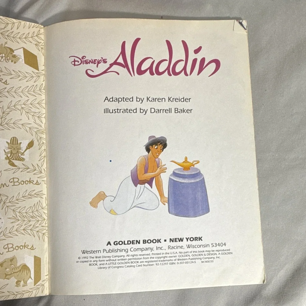 Little Golden Book Disney Lot: Aladdin, The Lion King, Mickey Mouse (1992/1994)